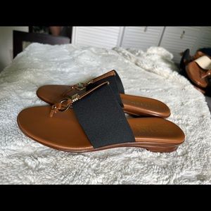 Black and brown Italian Shoemaker sandals